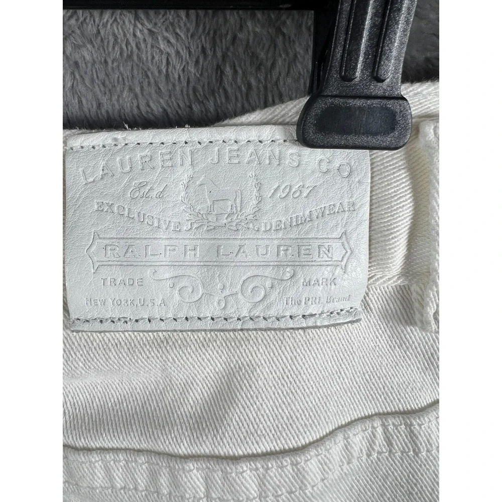 Lauren Lauren Jeans Co Jeans Womens 12 33x31 White Straight Leg